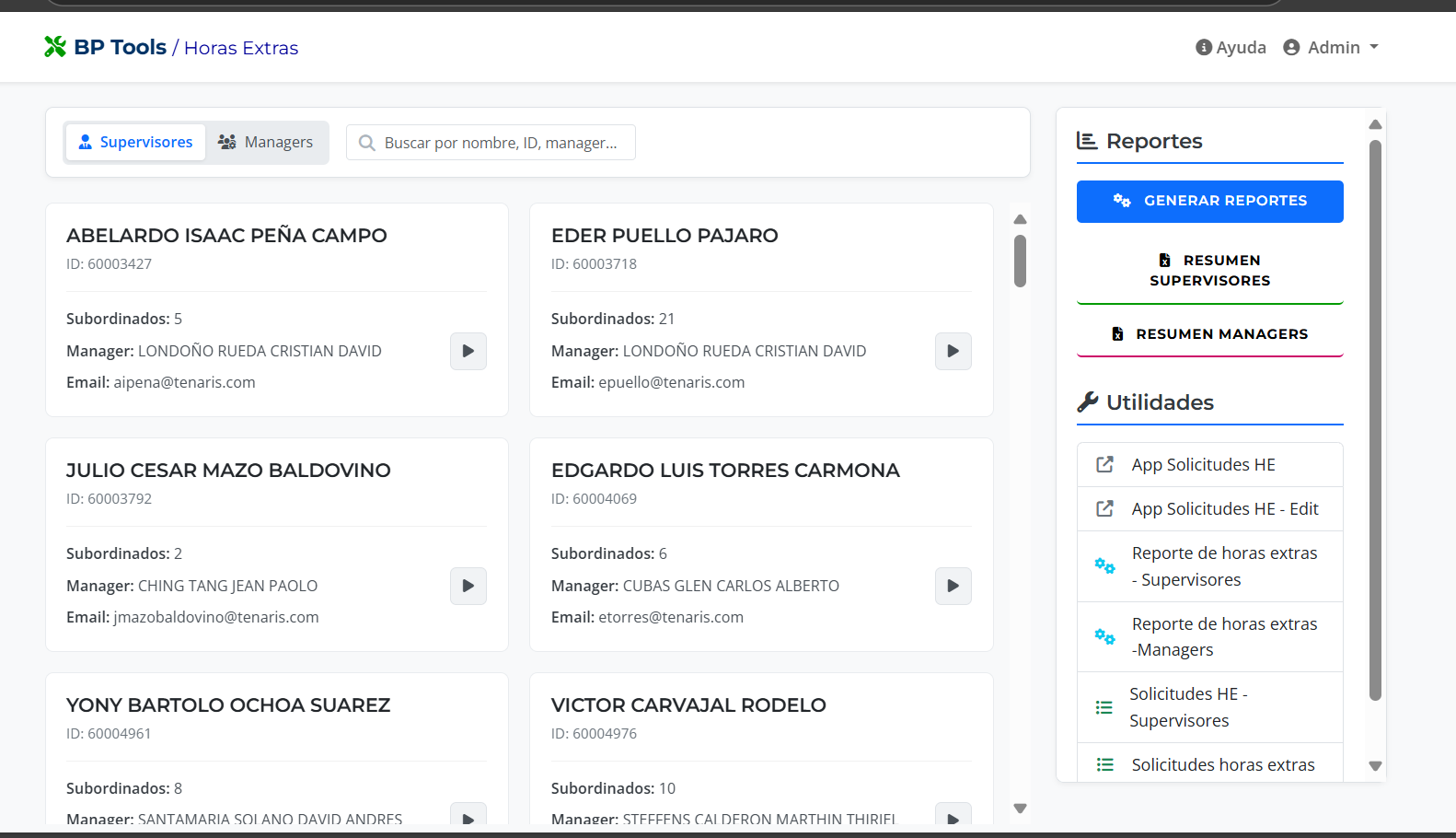 Individual Report Preview for Supervisors