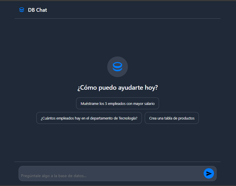 DB Chat Agent Interface